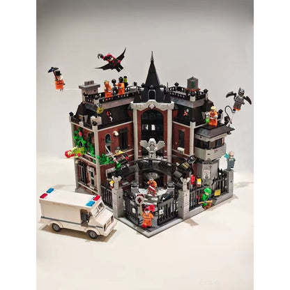 76300 MOC Arkham Asylum Building Blocks with 16 Figures Batman 2953pcs