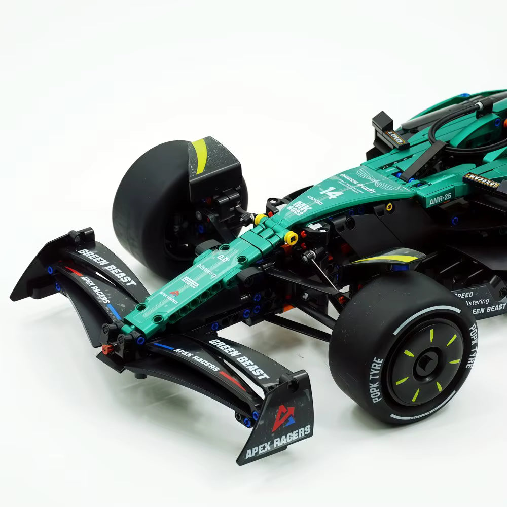 MK6022 MOC Aramco F1 AMR24 Racing Car Building Blocks 1912pcs Boxed Edition