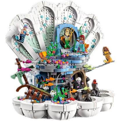 43225 MOC The Little Mermaid Royal Clamshell with 5 Mini Figures Building Blocks Disney 1808pcs