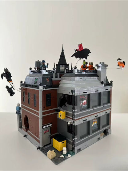 76300 MOC Arkham Asylum Building Blocks with 16 Figures Batman 2953pcs