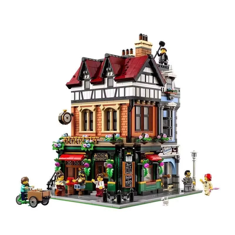 10350 MOC Tudor Corner with 8 Mini Figures Building Blocks Icons 3266pcs