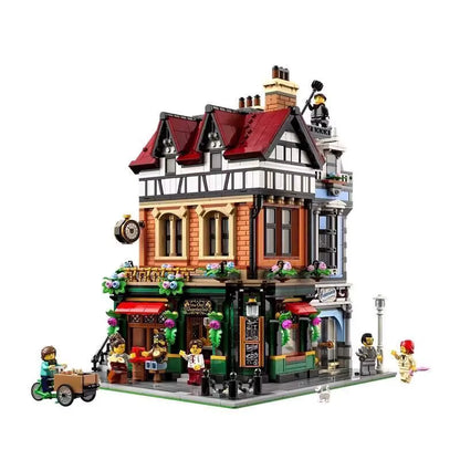 10350 MOC Tudor Corner with 8 Mini Figures Building Blocks Icons 3266pcs
