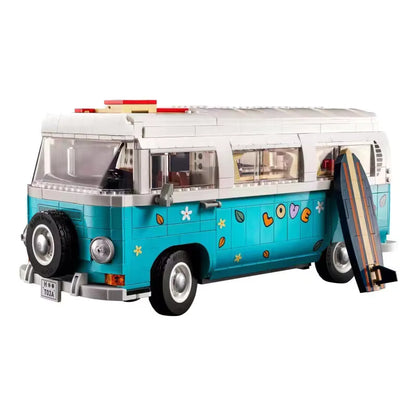 10279 MOC Volkswagen T2 Camper Van Building Blocks Icons 2207pcs