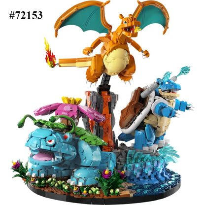 72153 MOC Venusaur, Charizard and Blastoise Building Blocks Pokémon 6838pcs