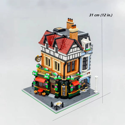 10350 MOC Tudor Corner with 8 Mini Figures Building Blocks Icons 3266pcs