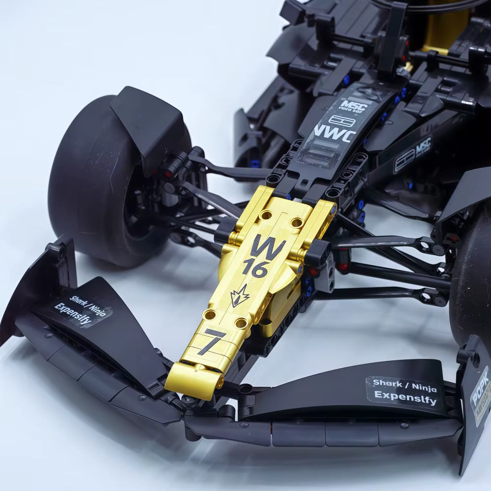 MK6023 MOC APXGP F1 "Black Gold" Racing Car Building Blocks Technic 1969pcs Boxed Edition