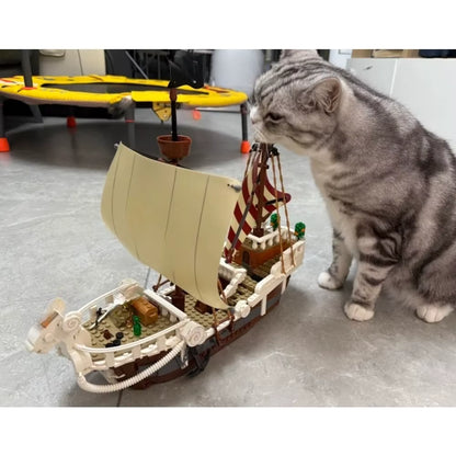 75639 MOC The Going Merry Pirate Ship Building Blocks One Piece 1376pcs