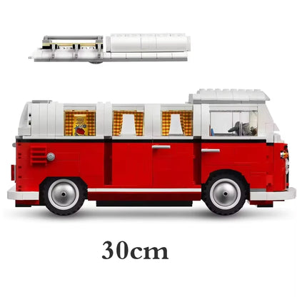 10220 MOC Volkswagen T1 Camper Van Building Blocks Creator Expert 1334pcs