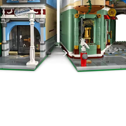 11371 MOC Shopping Street with 7 Mini Figures Building Blocks Icons 3456pcs
