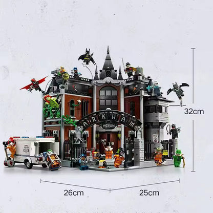 76300 MOC Arkham Asylum Building Blocks with 16 Figures Batman 2953pcs