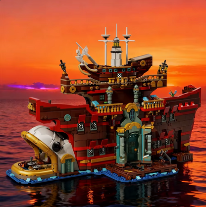 75640 MOC The Baratie Floating Restaurant Building Blocks One Piece 3402pcs