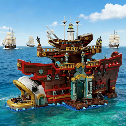 75640 MOC The Baratie Floating Restaurant Building Blocks One Piece 3402pcs