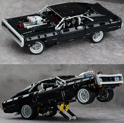 42111 MOC Dom's Dodge Charger Building Blocks Technic 1077pcs