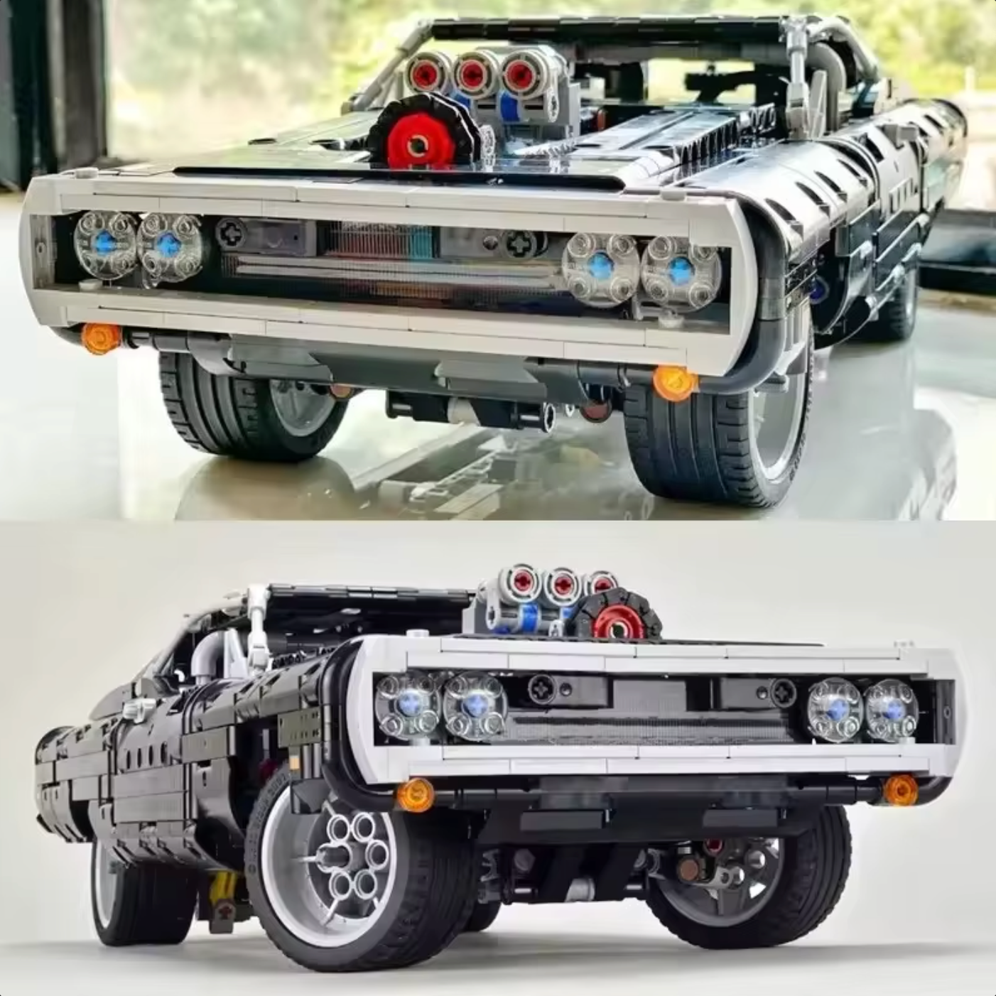 42111 MOC Dom's Dodge Charger Building Blocks Technic 1077pcs