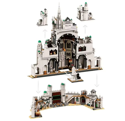 11377 MOC The Lord of the Rings: Minas Tirith with 10 Mini Figures Building Blocks LOTR 8278pcs