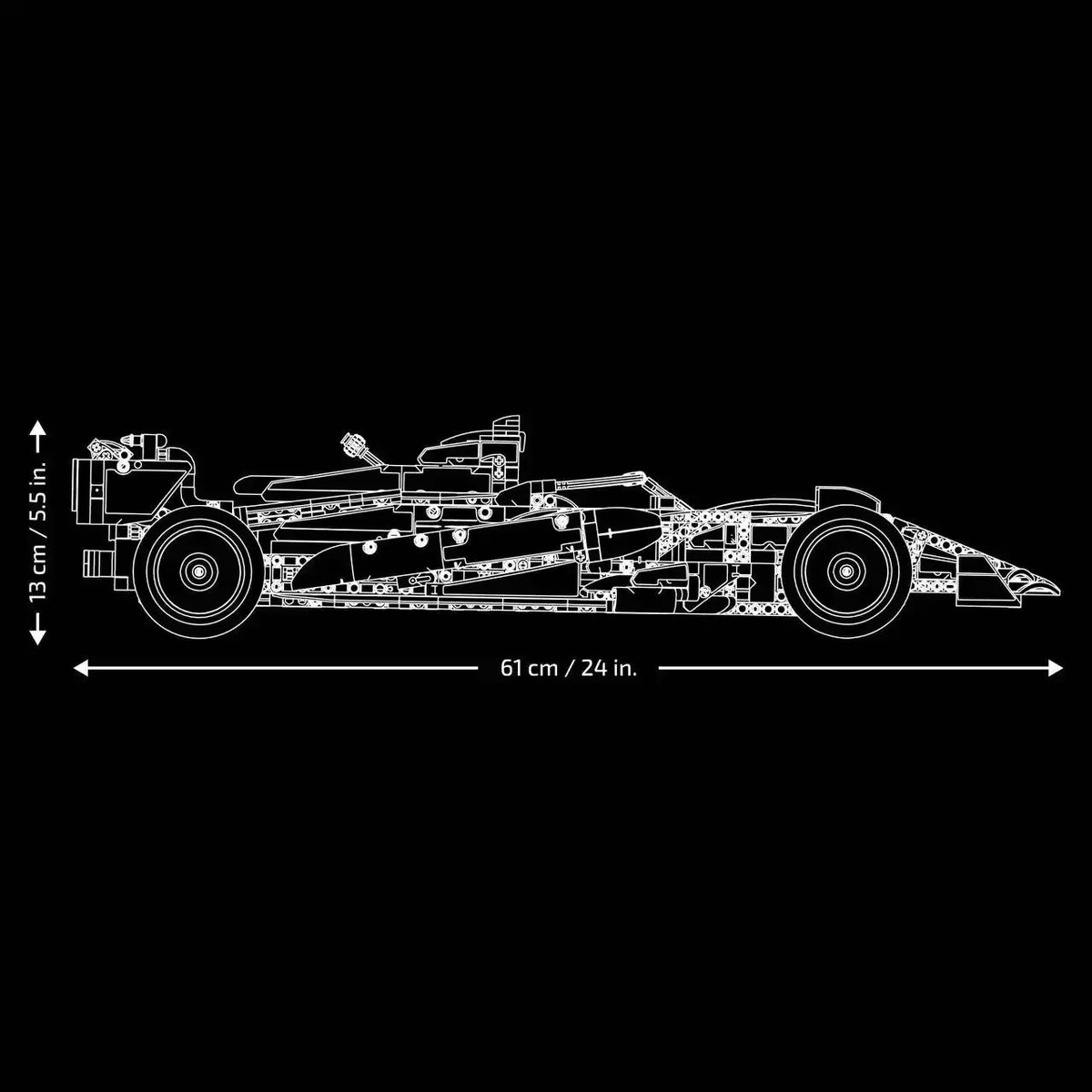 42240 MOC Aston Martin Aramco AMR25 F1 Car Building Blocks Technic 1547pcs