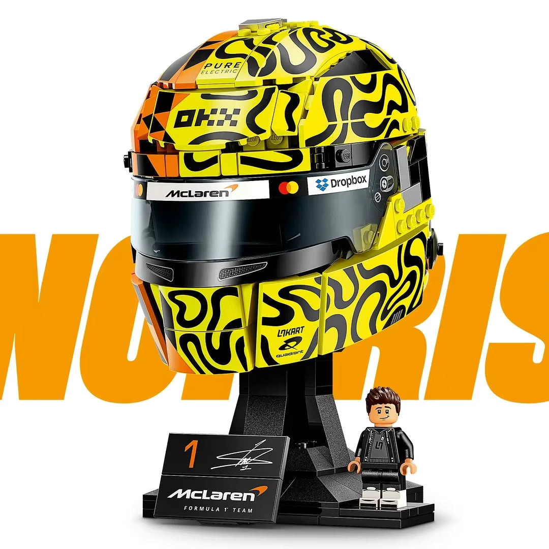 43023 MOC McLaren Mastercard F1 Team Lando Norris Helmet Building Blocks Editions 793pcs Boxed Edition