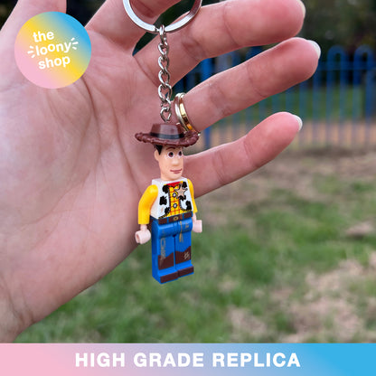 Woody Inspired Minifigure Keyring MOC Brick Keychain