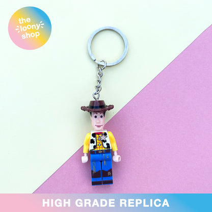 Woody Inspired Minifigure Keyring MOC Brick Keychain