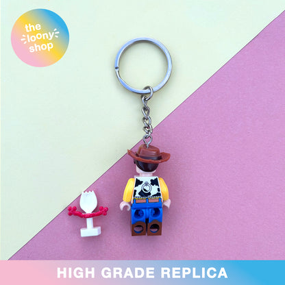 Woody & Forkie Inspired Minifigure Keyring MOC Brick Keychain