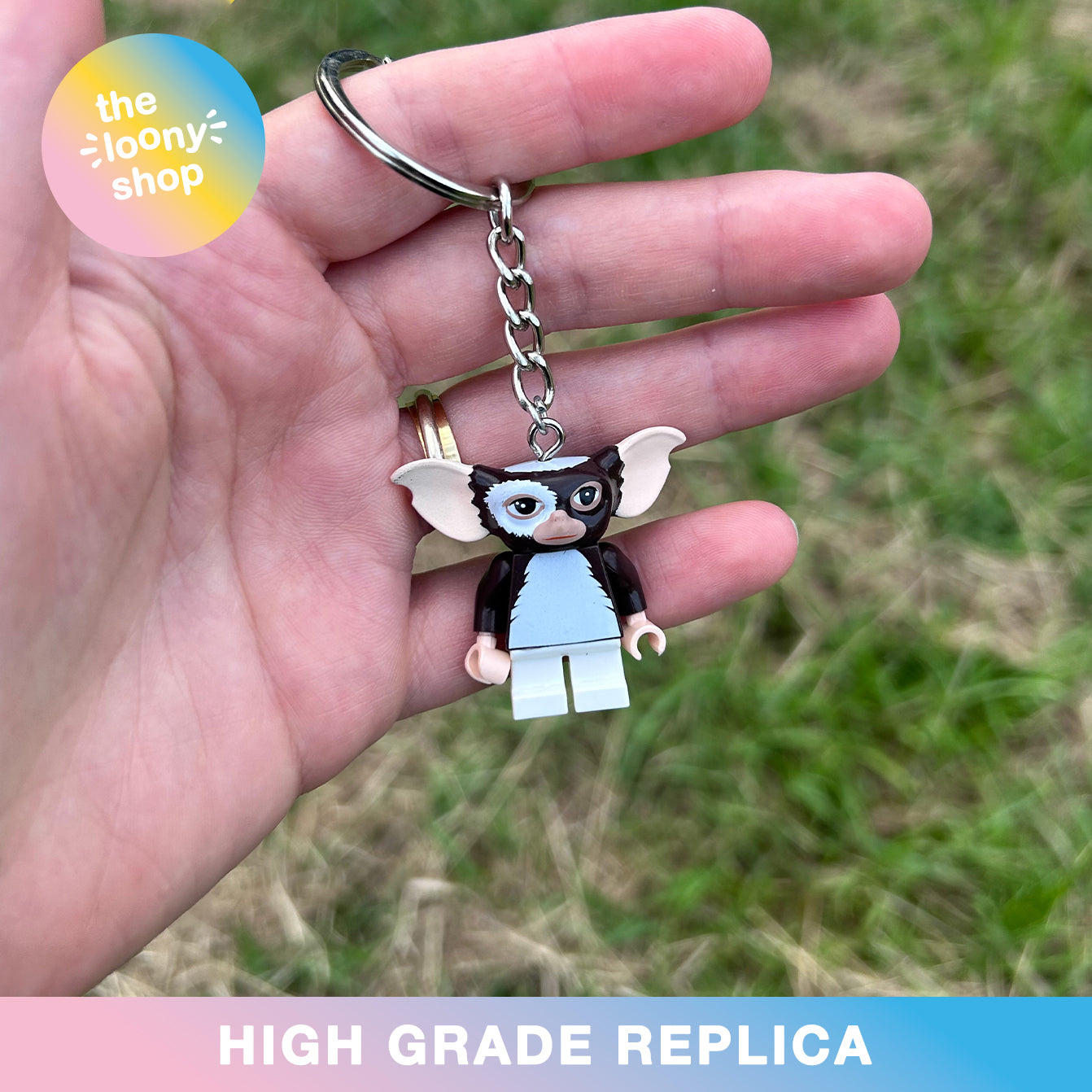 Gizmo Inspired Minifigure Keyring MOC Brick Keychain