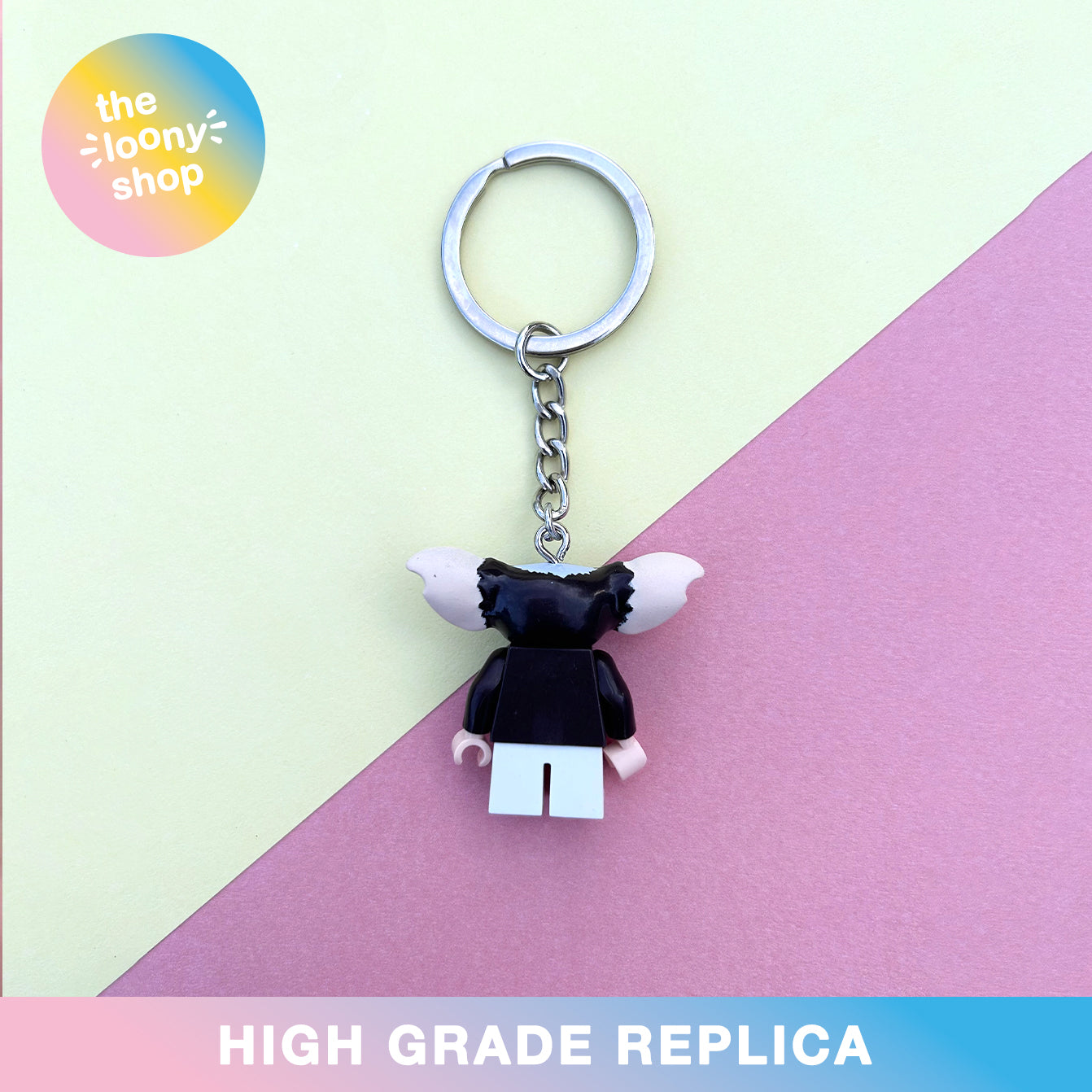 Gizmo Inspired Minifigure Keyring MOC Brick Keychain