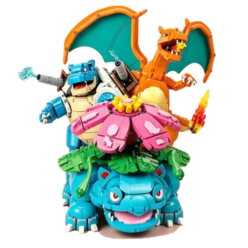 72153 MOC Venusaur, Charizard and Blastoise Building Blocks Pokémon 6838pcs