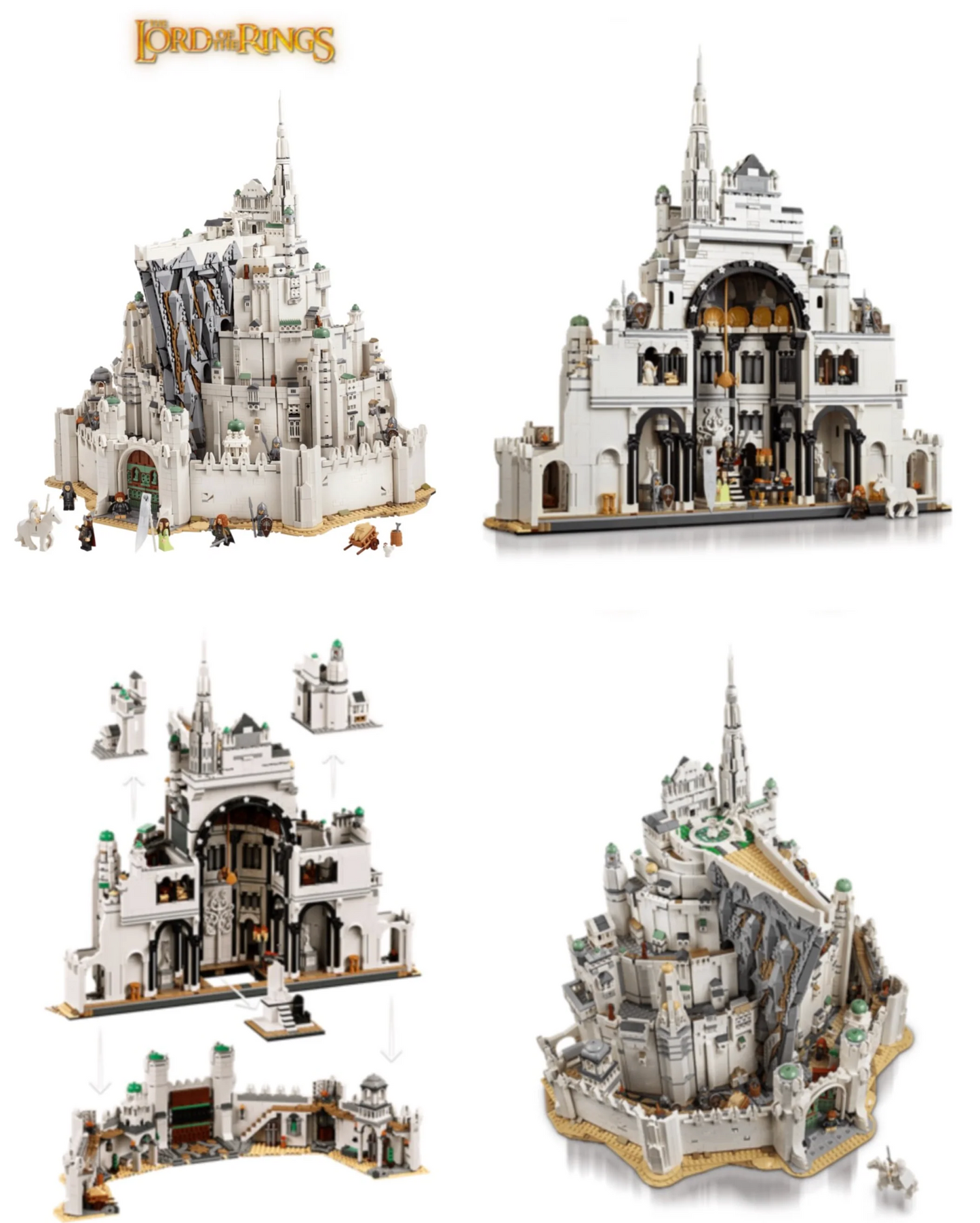 11377 MOC The Lord of the Rings: Minas Tirith with 10 Mini Figures Building Blocks LOTR 8278pcs