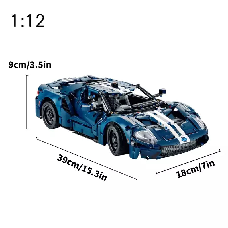 42154 MOC Technic 2022 Ford GT Building Blocks Technic 1466pcs
