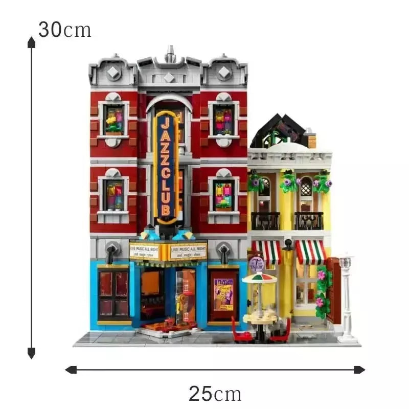 10312 MOC Jazz Club with 8 Mini Figures Building Blocks Icons 2899pcs