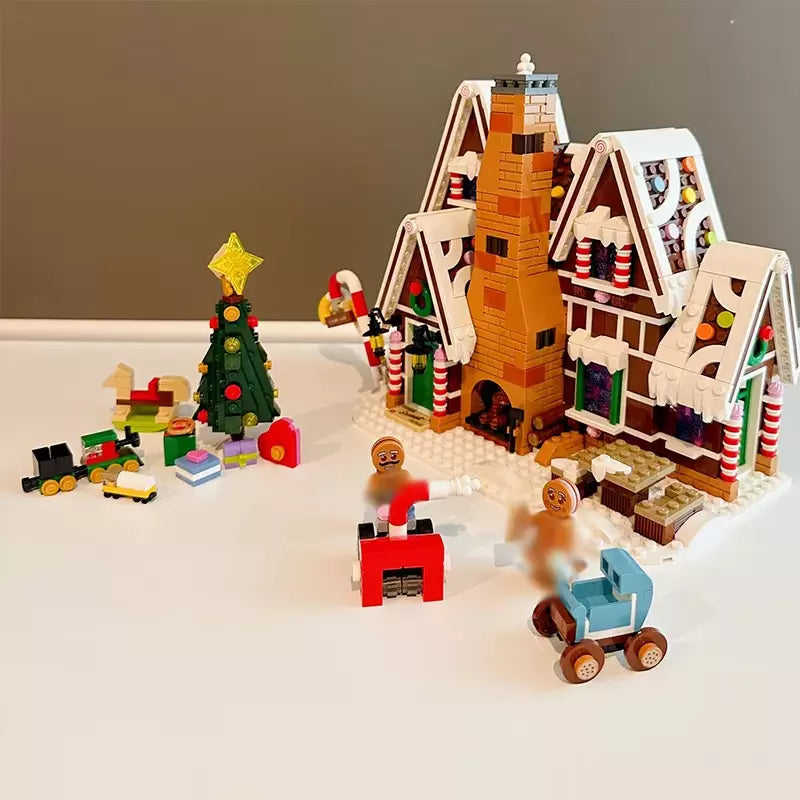 10267 MOC Gingerbread House with 3 Mini Figures Building Blocks Creator Expert 1477pcs Boxed Edition