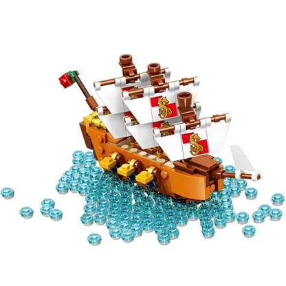 21313 MOC Ship in a Bottle 962pcs Decorative Nautical Display Set (Gift Box Edition)