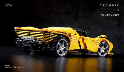 42143 MOC Ferrari Daytona Yellow SP3 Building Blocks MOC Technic 3778pcs