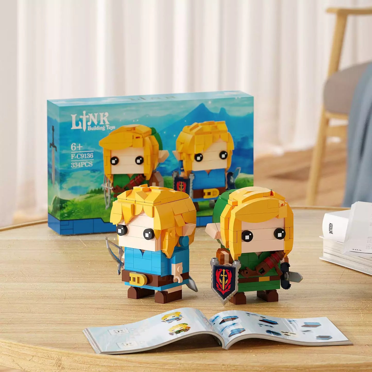 MOC Link Breath of the Wild Brickheadz Building Blocks with Box Zelda 334pcs
