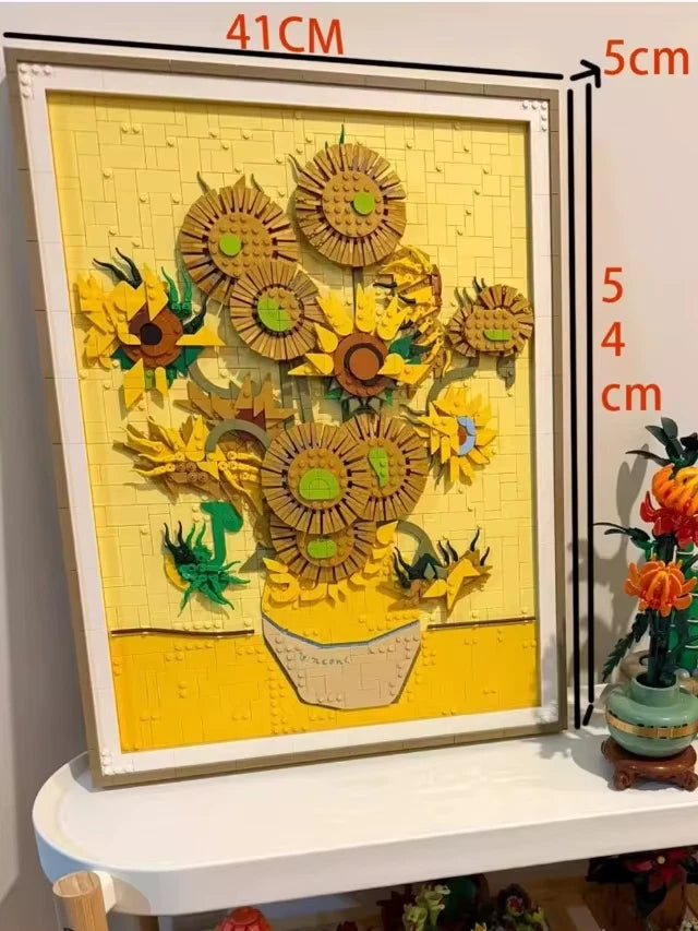31215 MOC Vincent van Gogh – Sunflowers Building Blocks ART 2615pcs