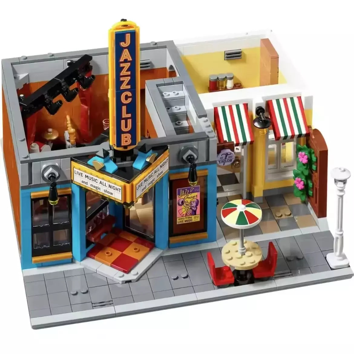 10312 MOC Jazz Club with 8 Mini Figures Building Blocks Icons 2899pcs