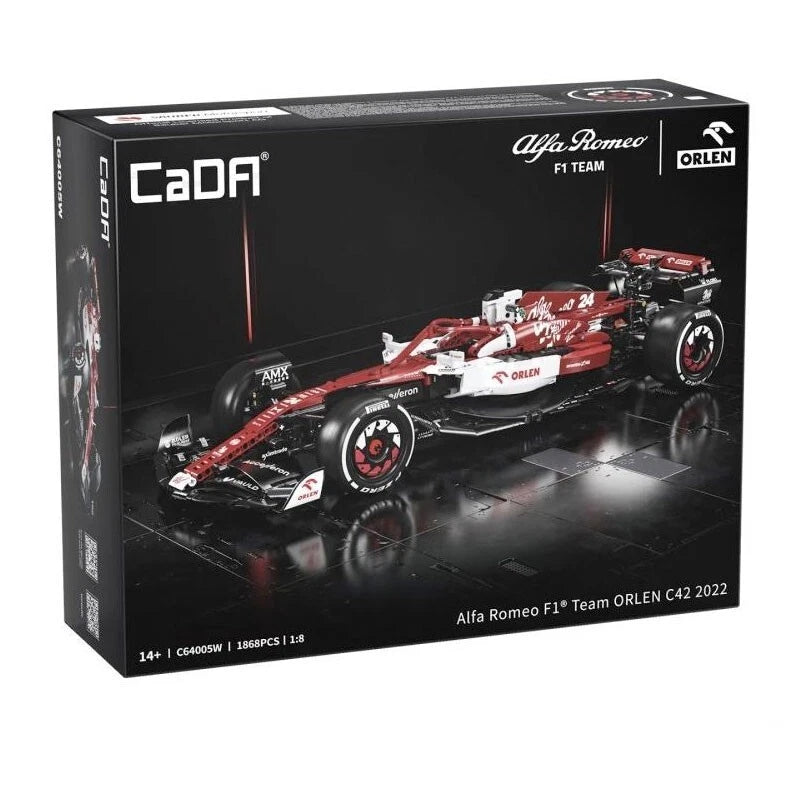CaDA Alfa Romeo F1 Team Orlen C64005W – 1:8 Large-Scale Formula Display Set (1868pcs, Official Box)
