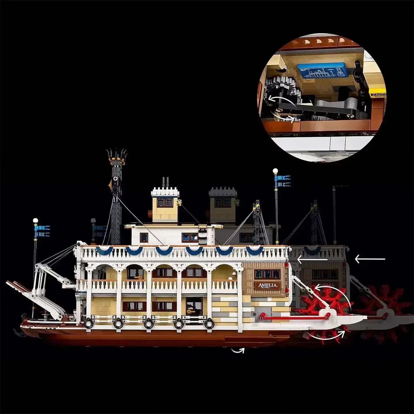 MOC 21356 River Steamboat Building Blocks Ideas 4090pcs