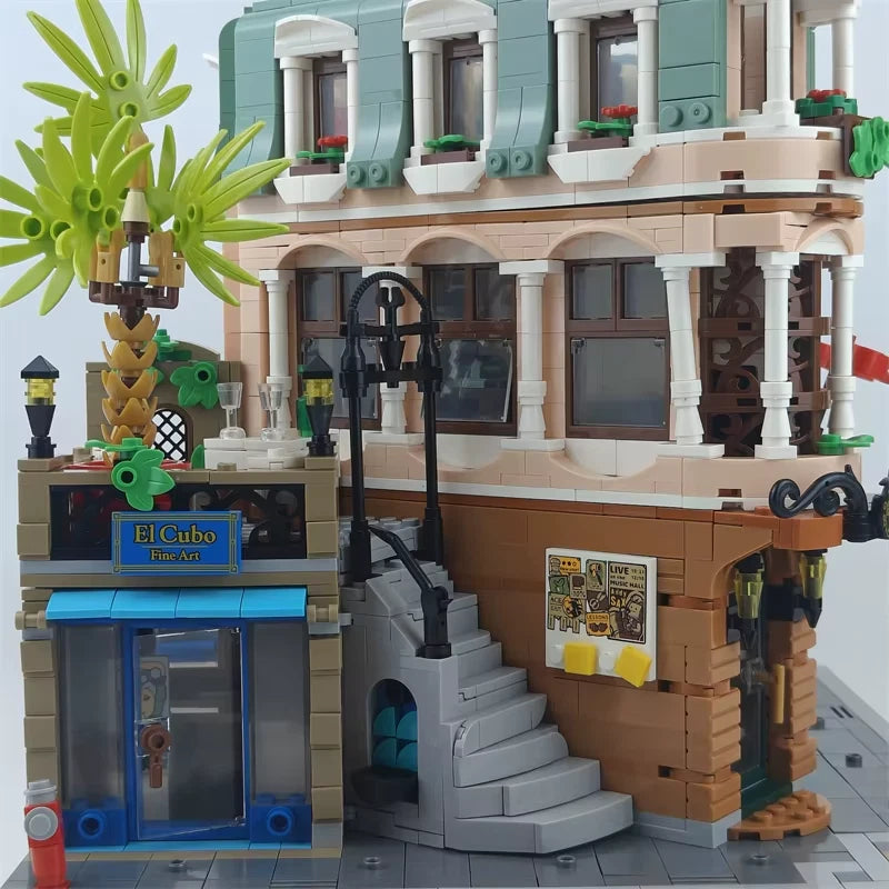 10297 MOC Hotel with 7 Mini Figures Building Blocks ICONS 3066pcs
