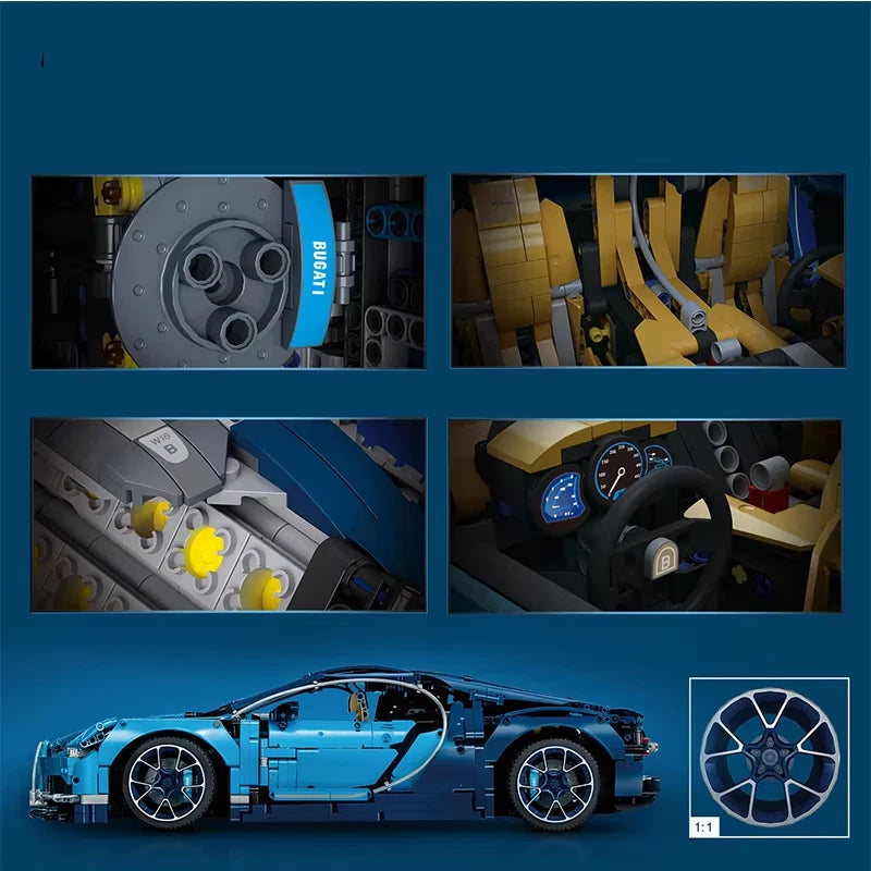 42083 MOC Bugatti Chiron Building Blocks Technic 3599pcs