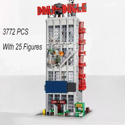 76178 MOC Daily Bugle Building Blocks with 25 Figures Spiderman 3789pcs
