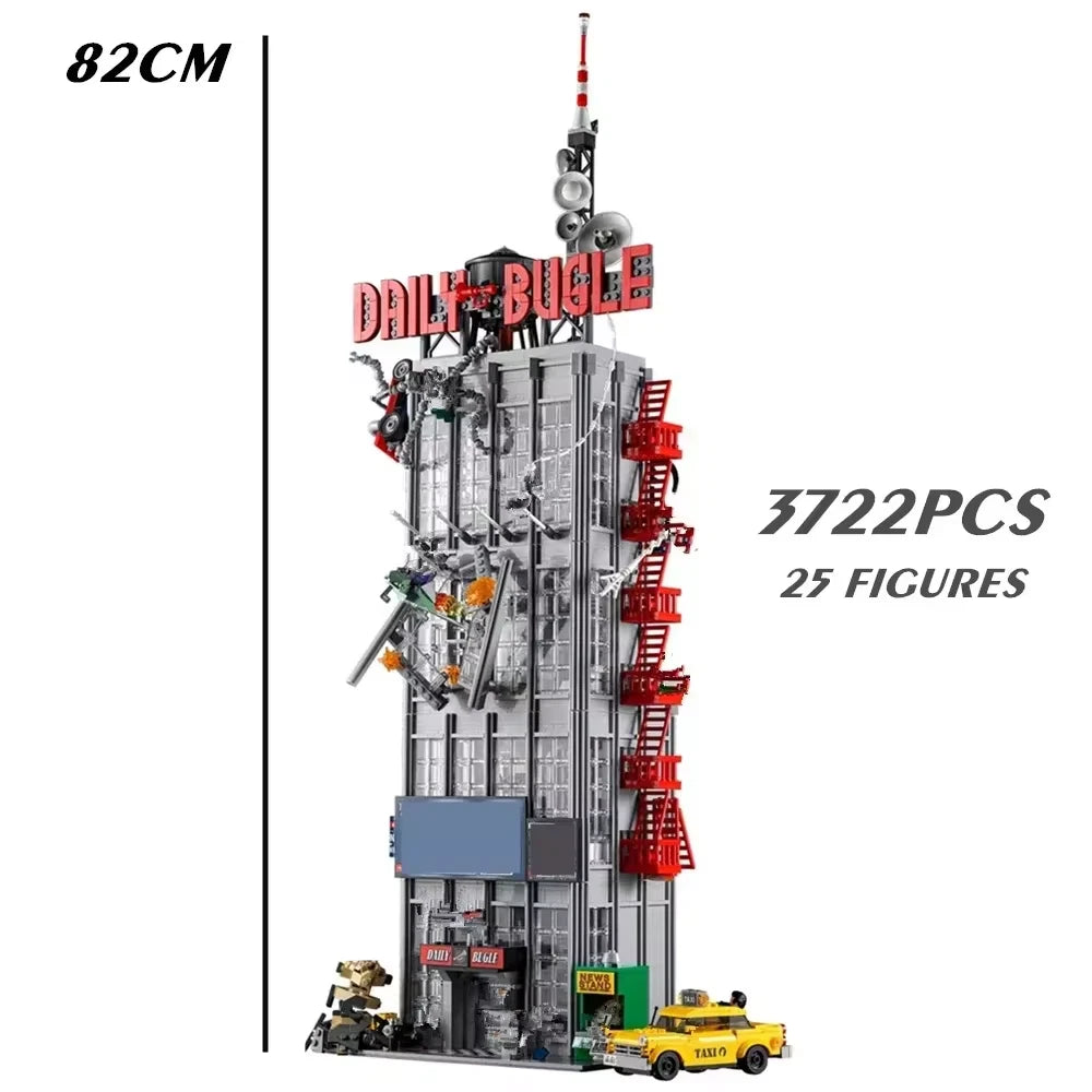 76178 MOC Daily Bugle Building Blocks with 25 Figures Spiderman 3789pcs