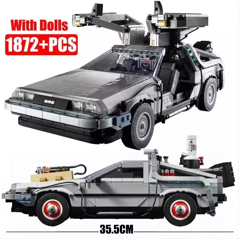 10300 MOC Back to the Future Time Machine Building Blocks Icons 1872pcs