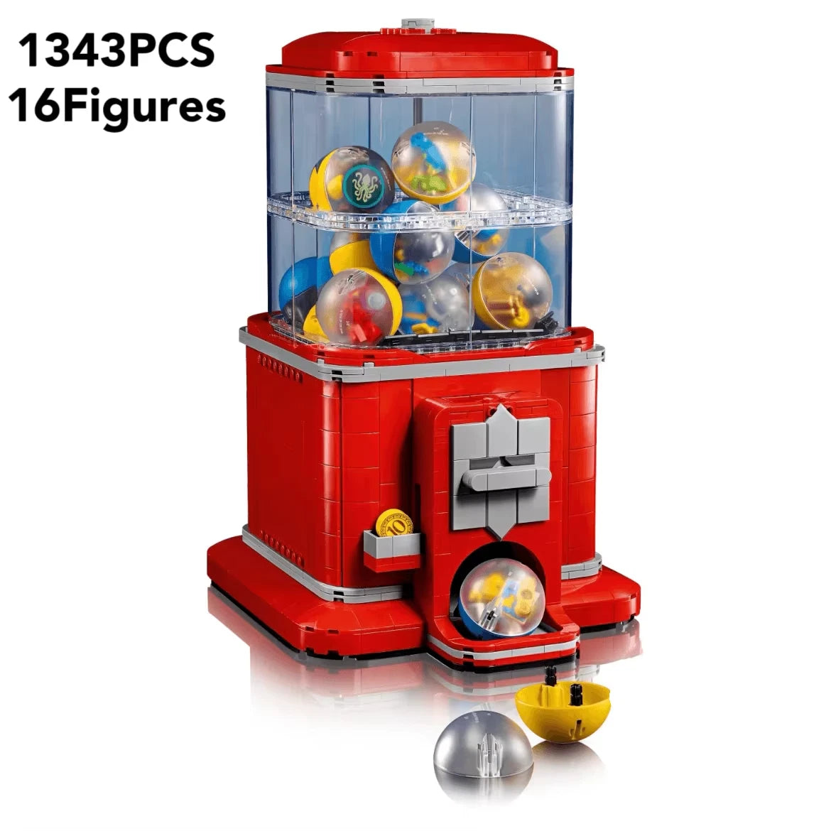 21358 MOC Minifigure Vending Machine w/ 16 Figures Building Blocks 1343pcs IDEAS