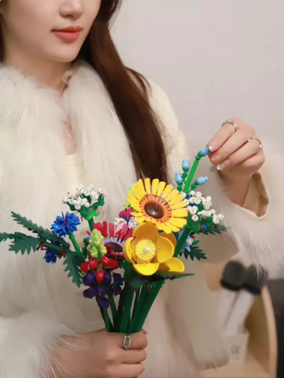 10313 MOC Wildflower Bouquet Building Blocks 939pcs Botanical Collection Boxed Edition