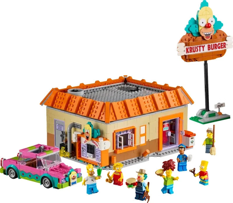 10352 MOC The Simpsons: Krusty Burger Building Blocks with 7 Figures 1635pcs