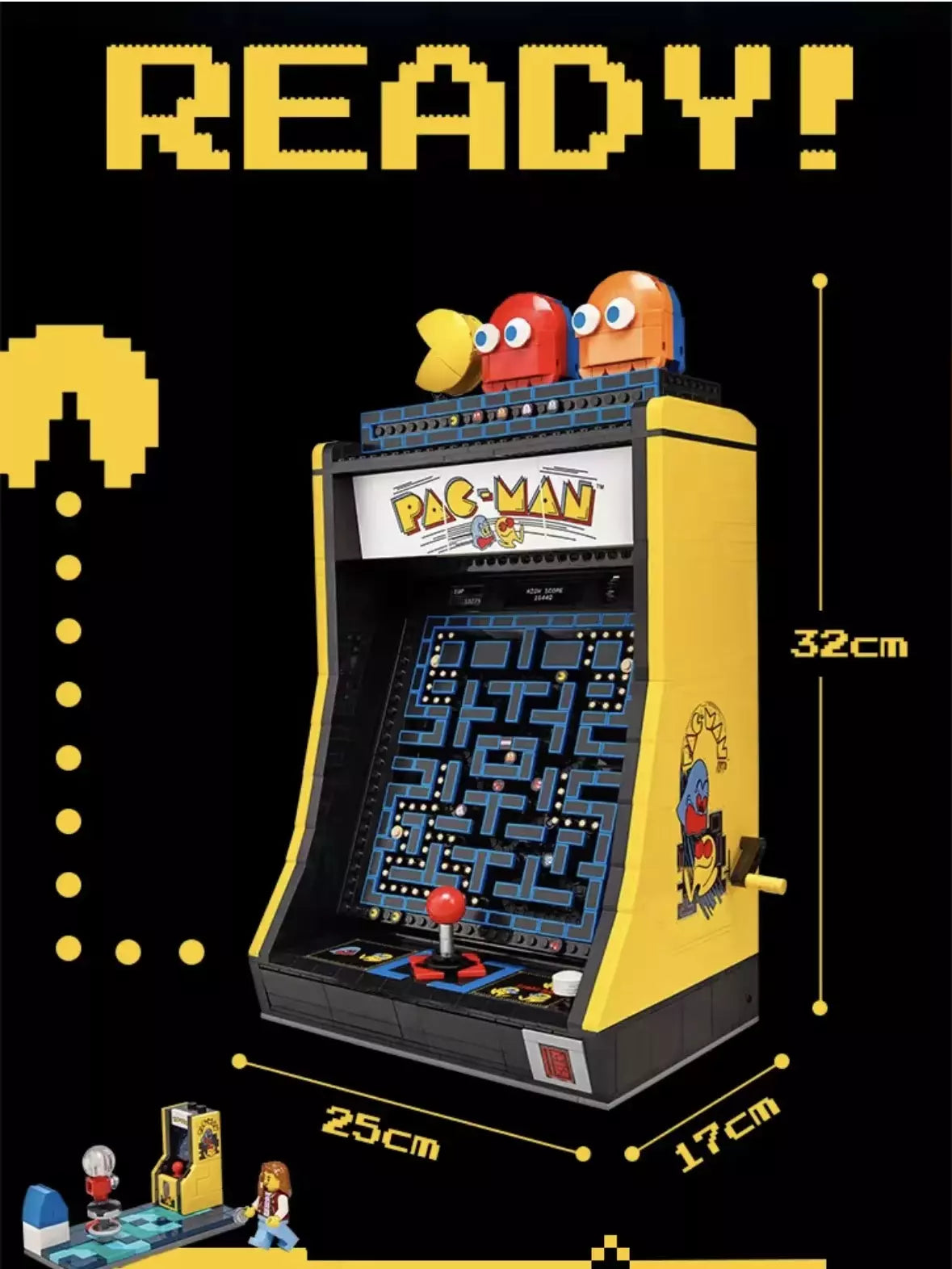 10323 MOC PAC-MAN Arcade Building Blocks Icons 2651pcs