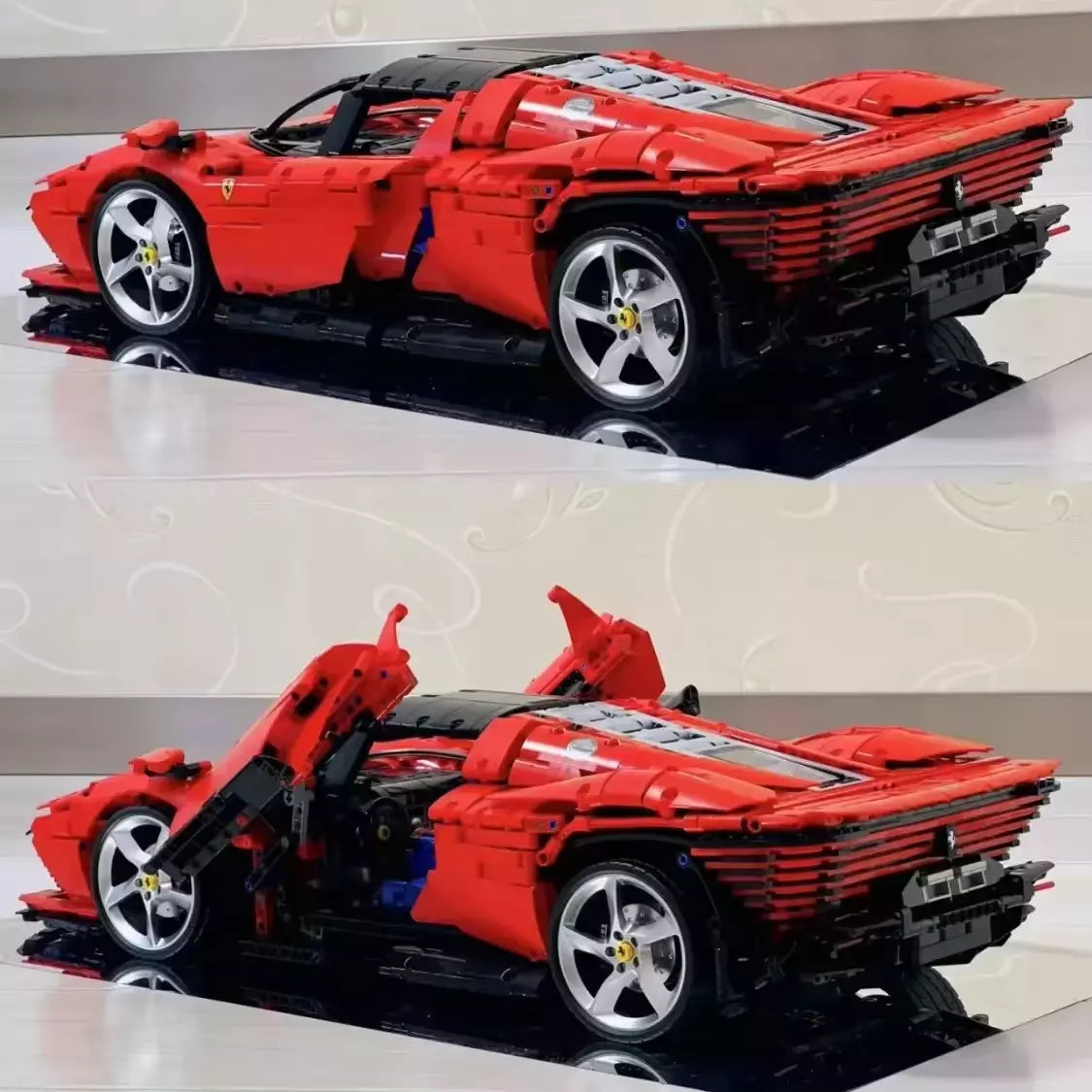 42143 Ferrari Daytona Red SP3 Building Blocks MOC Technic 3778pcs